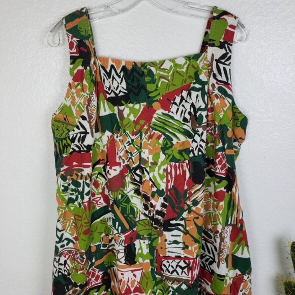 Vintage JAYLAN of California Summer Dress Tunic Colorful Abstract Art Print XL - Picture 11 of 11